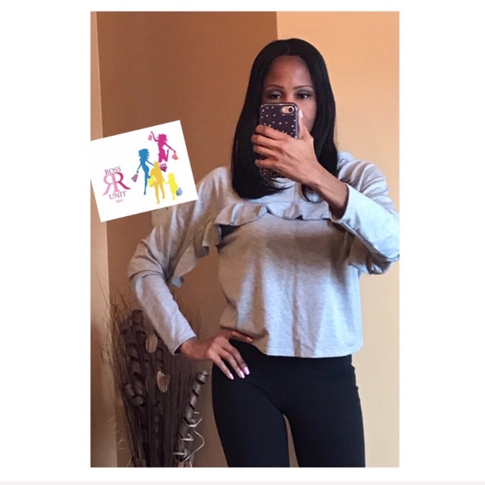 Ruffle Detailed Hooded Top